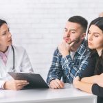 Np discussing bacterial vaginosis with couple