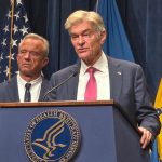 Health and Human Services Secretary Robert F. Kennedy Jr. (left) and Centers for Medicare & Medicaid Services Administrator Mehmet Oz announced Monday the Trump administration has struck a deal with dozens of health insurers to improve and facilitate prior authorization, a process often used to deny health claims that has plagued patients and doctors for decades because it delays or restricts care. (PHIL GALEWITZ/KFF HEALTH NEWS)