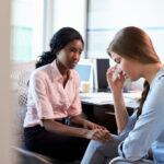 NP screening patient for postpartum depression