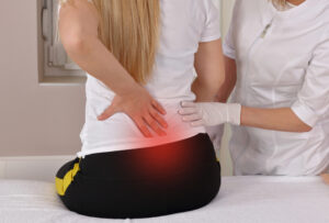 Patient with back pain during pregnancy