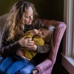 Kellyn Haight experienced debilitating depression when her daughter was younger. Now she’s trying to have another child — and plans to keep taking Zoloft throughout the pregnancy. (KATIE SHAW FOR KFF HEALTH NEWS)